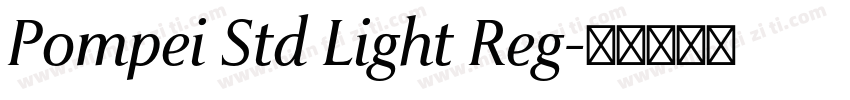 Pompei Std Light Reg字体转换